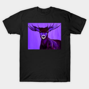 Vibrant ethereal purple stag buck deer cool T-Shirt